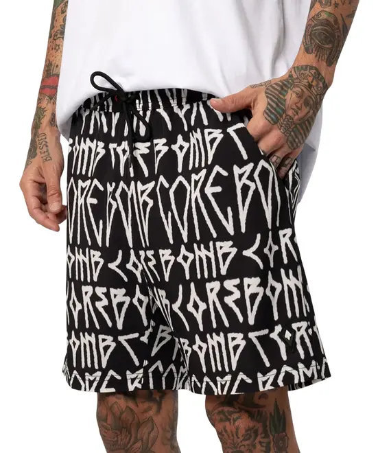 Bermuda MCD Travis Bomb Core Bomb Preto - Bermuda MCD Travis Bomb
