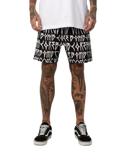 Bermuda MCD Travis Bomb Core Bomb Preto - Bermuda MCD Travis Bomb