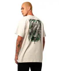 Camiseta MCD Regular Cavaleiro Morte Foice Creme Arcanjo