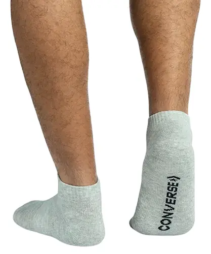 Meia Cano Baixo Star Chevron 3 pares Branco Preto Cinza