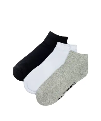 Meia Cano Baixo Star Chevron 3 pares Branco Preto Cinza