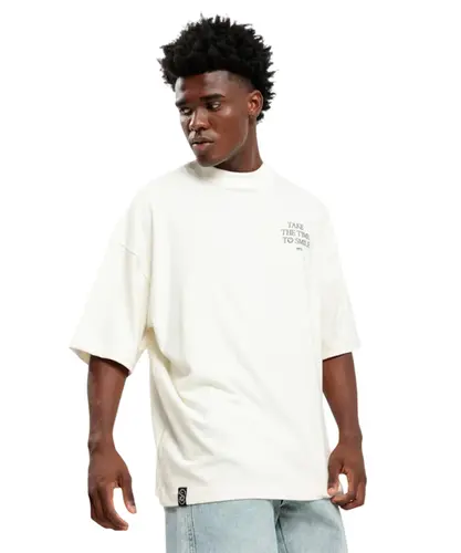 Camiseta Oversized Break Baw x Smiley Off White