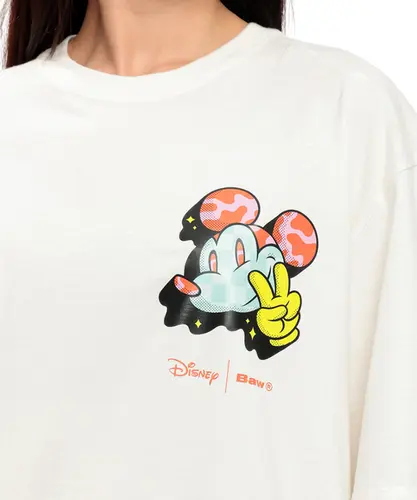 Camiseta Baw Oversized Baw x Disney Off White