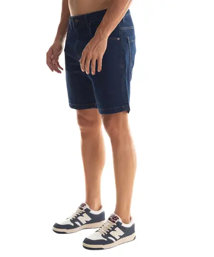Bermuda Kayland Walk Denim Washed Blue Indigo