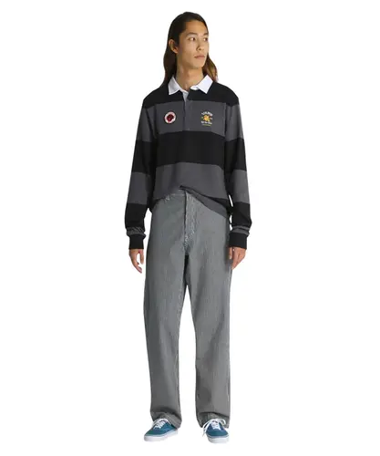CALCA DRILL CHORE LOOSE HICKORY STRIPE TREND EMBROIDERED