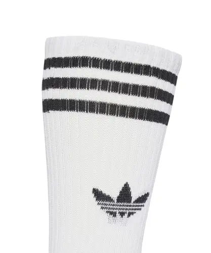 Meias Adidas Três Listras High Crew 3 Pares Branco