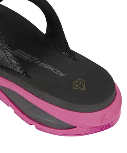 Chinelo Kenner Collab L7 Orak Rosa e Preto