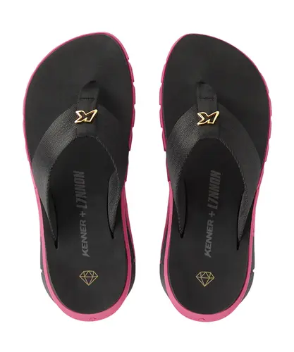 Chinelo Kenner Collab L7 Orak Rosa e Preto