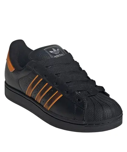 Tênis Adidas Superstar II Core Black Crew Orange