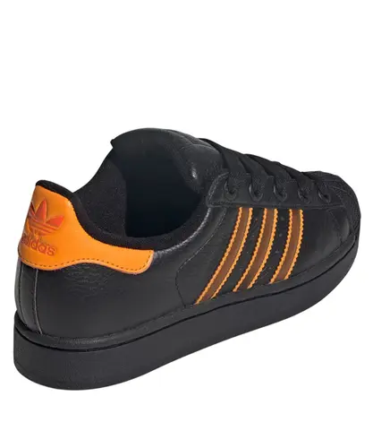 Tênis Adidas Superstar II Core Black Crew Orange