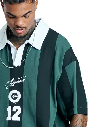 Camiseta Polo Approve Master Listras Preta
