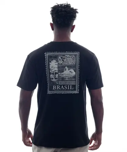 Camiseta Kayland Malhão Selo Brasil Preto