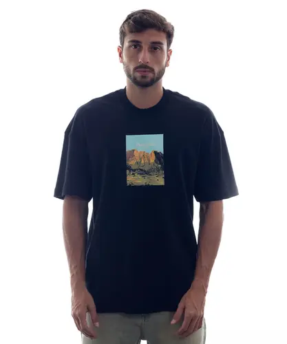 Camiseta Kayland Wide Out Of Office Preto