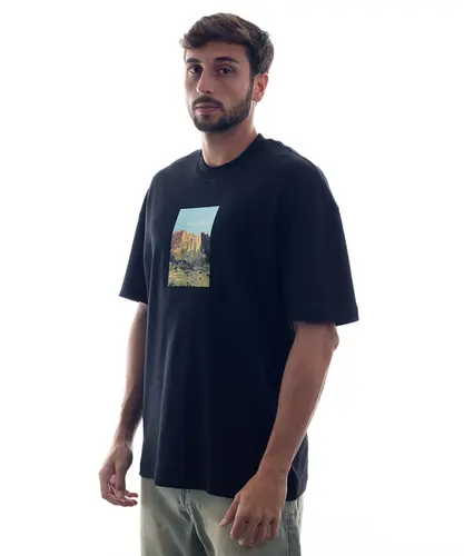 Camiseta Kayland Wide Out Of Office Preto