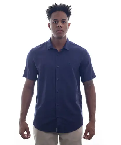 Camisa Kayland Manga Curta Klind Azul Jenipapo
