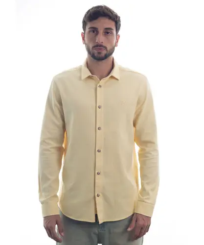 Camisa Kayland Manga Longa Virada Amarelo Claro