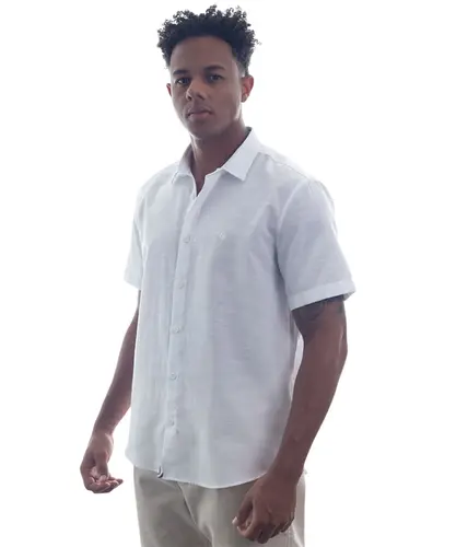 Camisa Kayland Manga Curta Virada Branco
