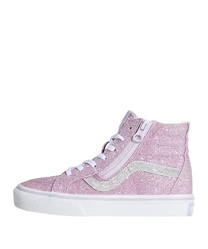 Tênis Vans Sk8-Hi Reissue Side Zip Glitter Rosa
