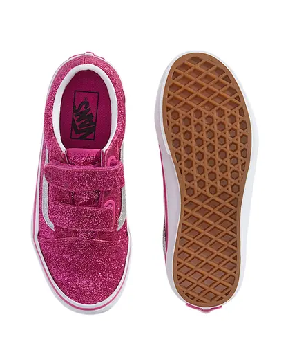 Tênis Vans Infantil Old Skool V Glitter Raspberry Rose