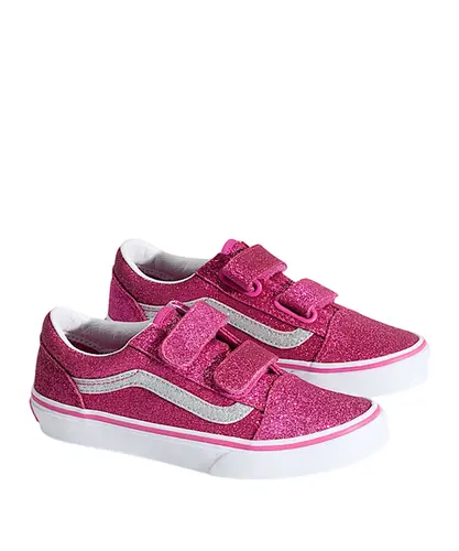 Tênis Vans Infantil Old Skool V Glitter Raspberry Rose