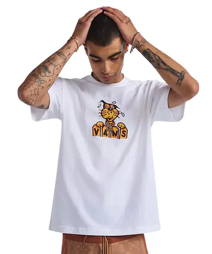 Camiseta Vans Waffles The Dog SS White