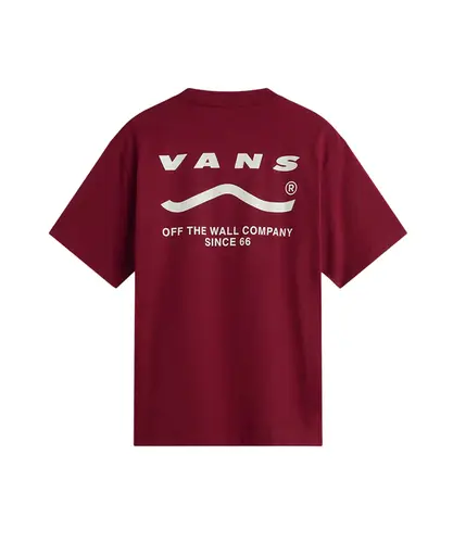 Camiseta Vans Determined SS Bordeaux White