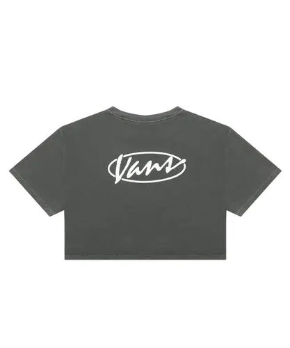 Camiseta Vans SS Era Script Relaxed Crop Faded Black