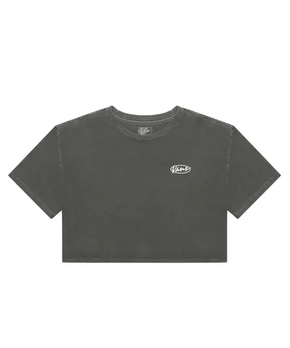 Camiseta Vans SS Era Script Relaxed Crop Faded Black