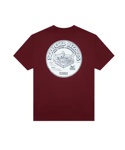 Camiseta Vans SS Scratched Records Bordeaux