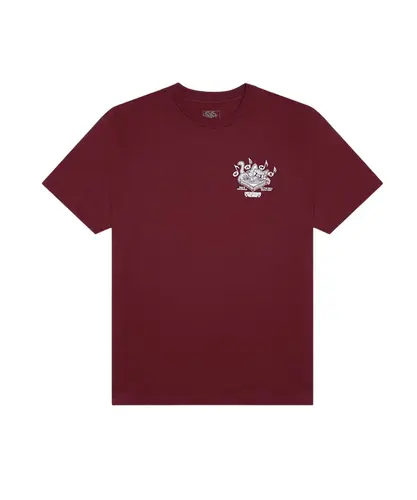 Camiseta Vans SS Scratched Records Bordeaux