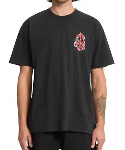 Camiseta Volcom Comfort Snake Peace Preto