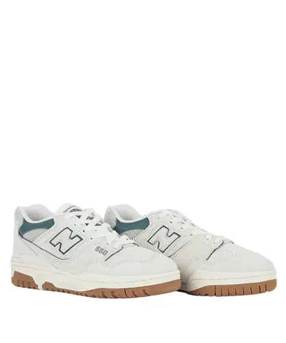 Tênis New Balance 550 Bege Claro e Verde Escuro
