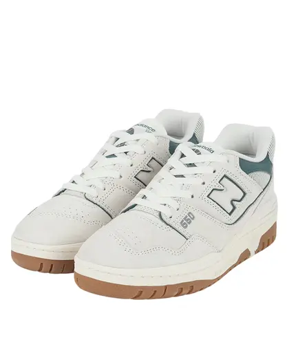 Tênis New Balance 550 Bege Claro e Verde Escuro