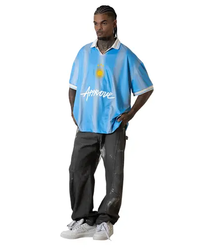 Camiseta Polo Huge Approve Albiceleste Azul Claro