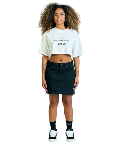Cropped Approve Bold YRSLF Since 2012 Off White