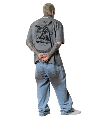 Camiseta Approve Huge Savior Cinza