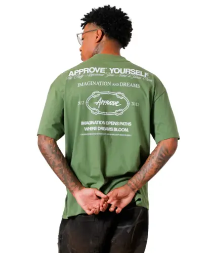 Camiseta Approve Huge YRSLF Timeless Verde Musgo