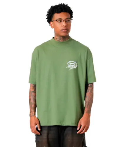 Camiseta Approve Huge YRSLF Timeless Verde Musgo