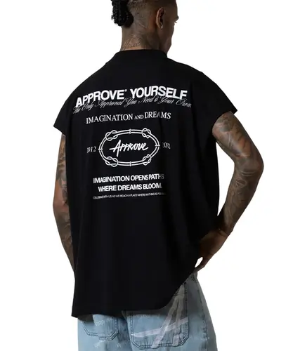 Camiseta Approve Huge YRSLF Timeless Preto