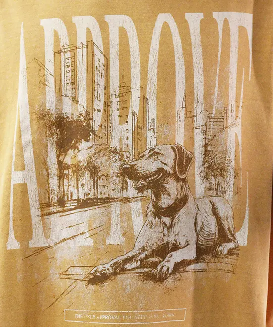 Camiseta Approve Huge Animals Caramelo Bege - Camiseta Approve