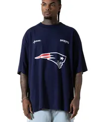 Camiseta Huge Approve X NFL II Patriots Azul Marinho