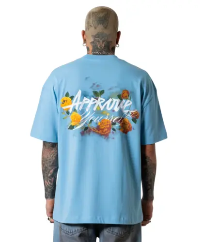 Camiseta Approve Miami Flowers Azul Claro