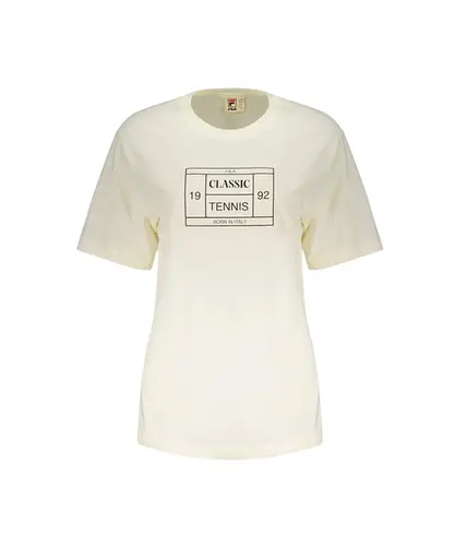 Camiseta Fila Over Classic Tennis Off White Gardenia