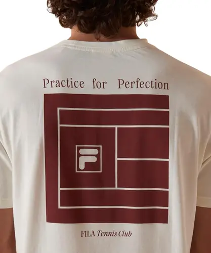 Camiseta Fila Regular Graphic Court GT Off White Gardenia