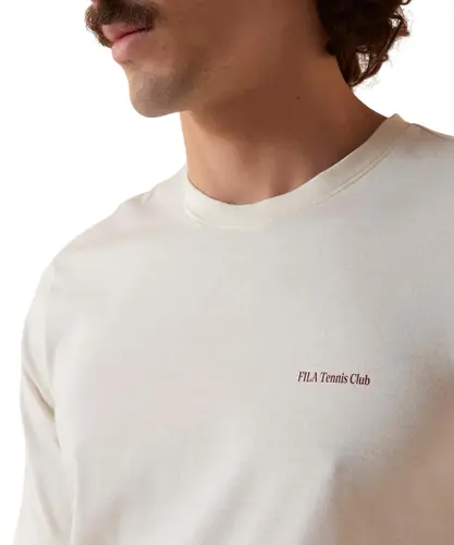 Camiseta Fila Regular Graphic Court GT Off White Gardenia