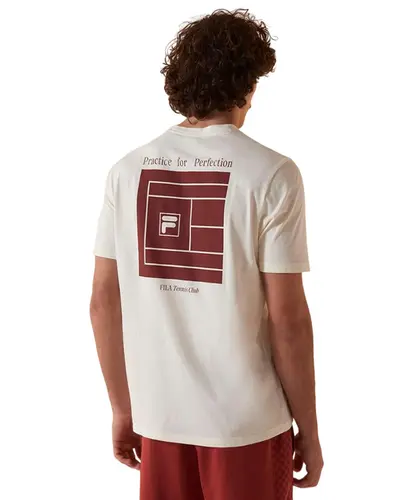 Camiseta Fila Regular Graphic Court GT Off White Gardenia