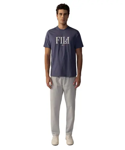 Camiseta Fila Regular Italy Letter Marinho Denim