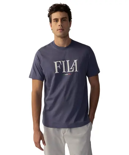 Camiseta Fila Regular Italy Letter Marinho Denim