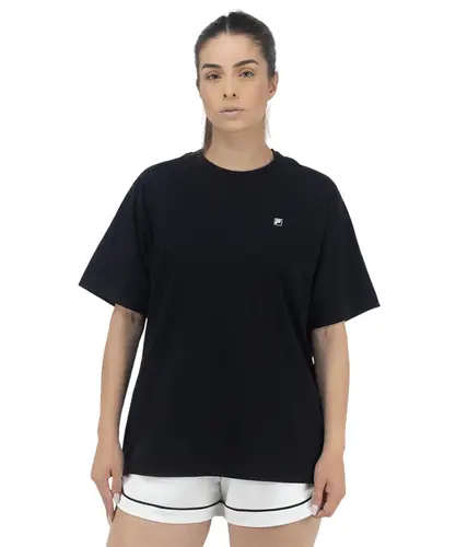 Camiseta Fila Oversized Letter Graphic Preto