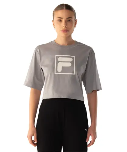 Camiseta Fila Cropped Union Classics Cinza